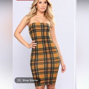 Fashion Nova plaid dress💛